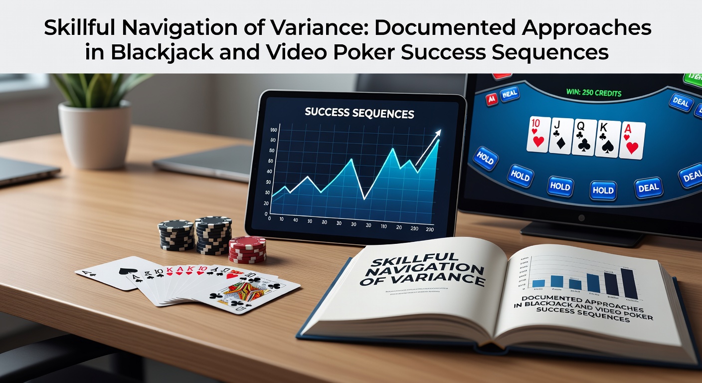 Blackjack table with cards and chips illustrating variance management strategies in casino gaming